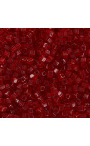 Miyuki square - cubes 1.8mm Beads - Transparent red SB18-141